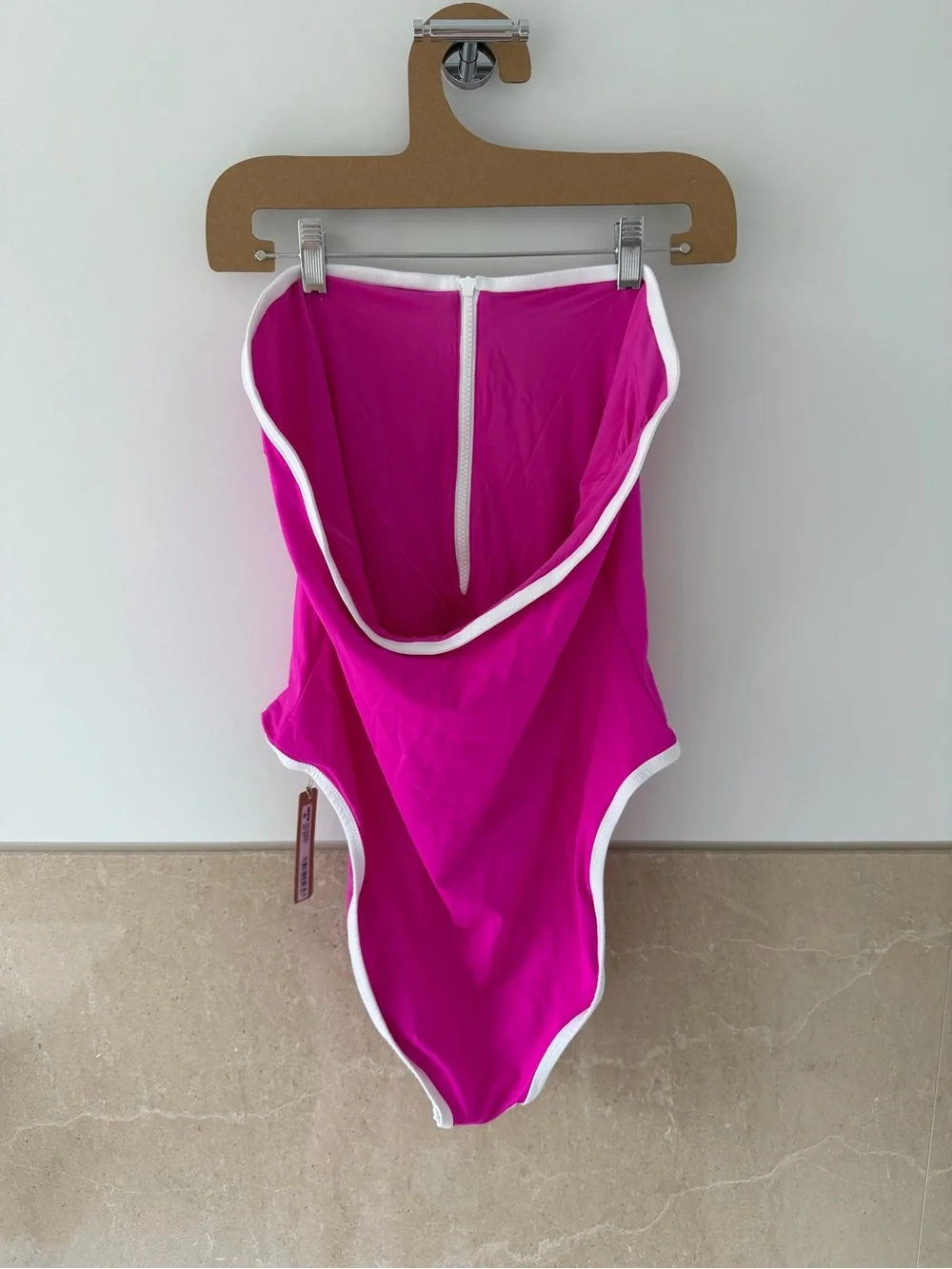 NWT - SKIMS Hot Pink Strapless One-Piece with Front Zip (2X)